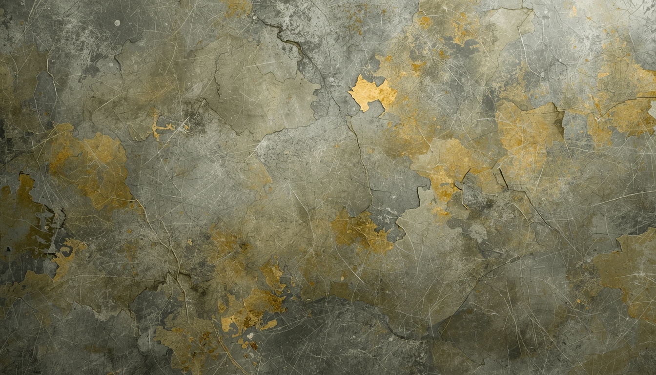 Stiliserad örtäng med mjuka toner i gult och olivgrönt